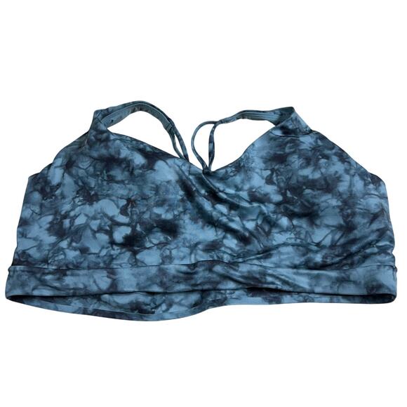 Athleta Solace Bra in Powervita D-DD Blue Marble Women's Sz 3X New Without Tags - Picture 2 of 7